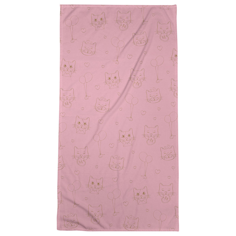 Beach Towel, Pink/Yellow, Microfiber