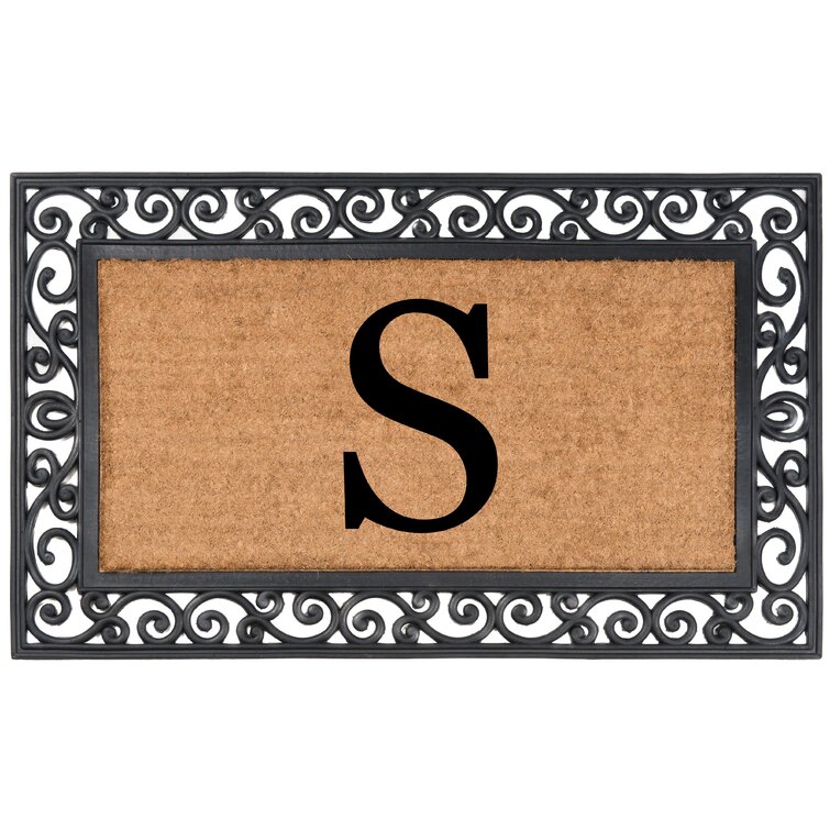 Stephengould Monogrammed 48 in. x 30 in. Outdoor Door Mat Charlton Home Letter: C