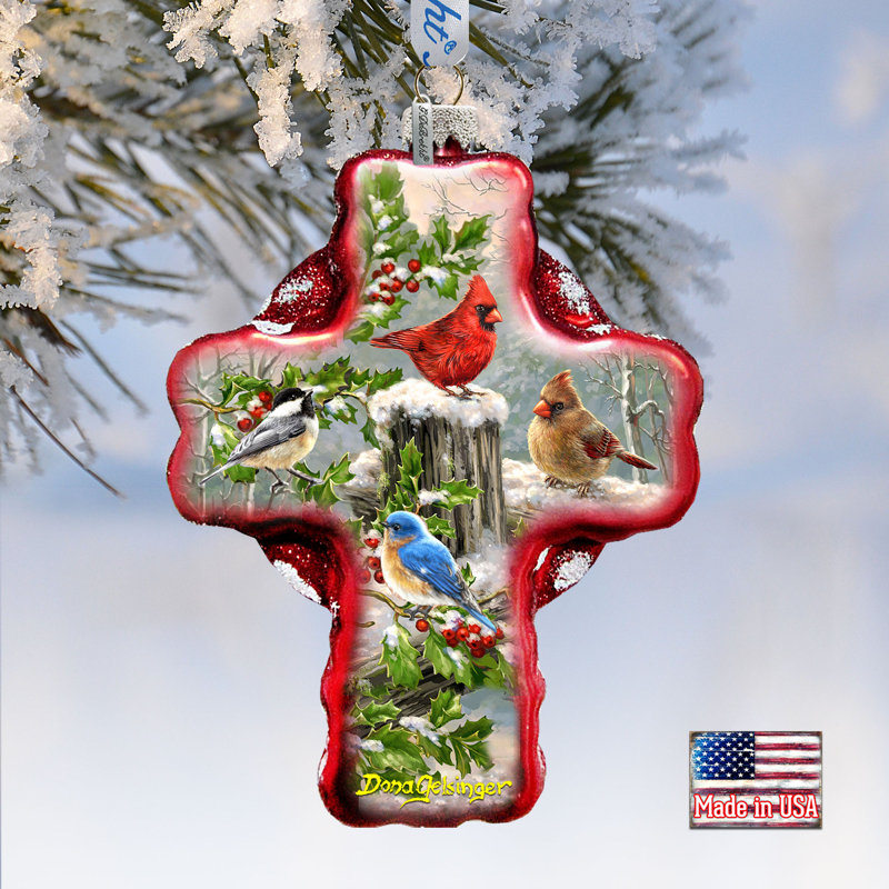 4'' Handmade Glass Holiday Shaped Ornament