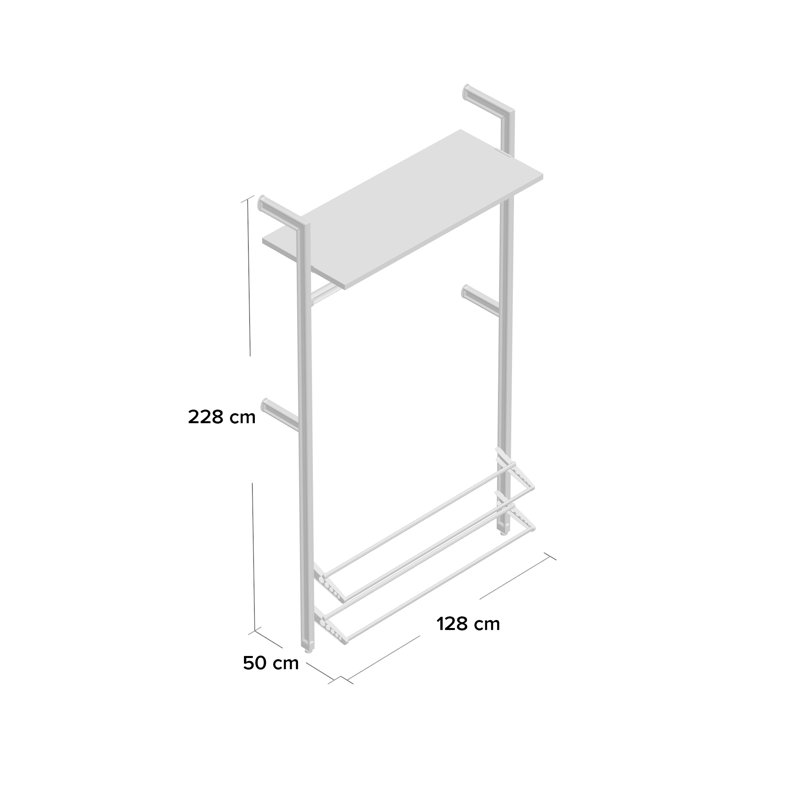 Relax 128cm Closet System, Linen