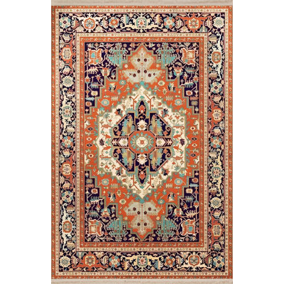 Saleste Performance Washable Oriental Indoor / Outdoor Rug