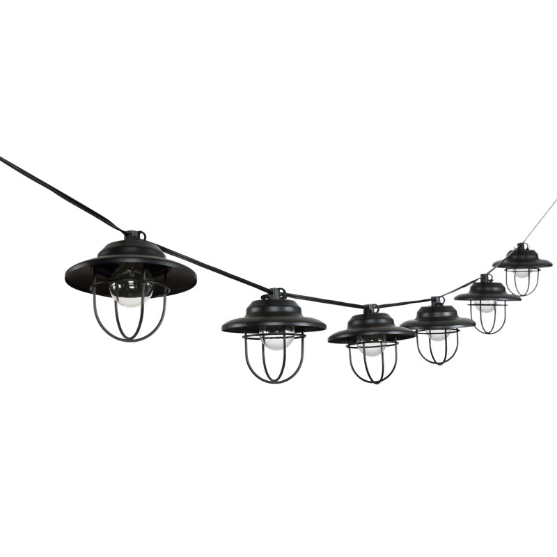 Outdoor 10 - Bulb 10'' Plug-in Shaded String Light