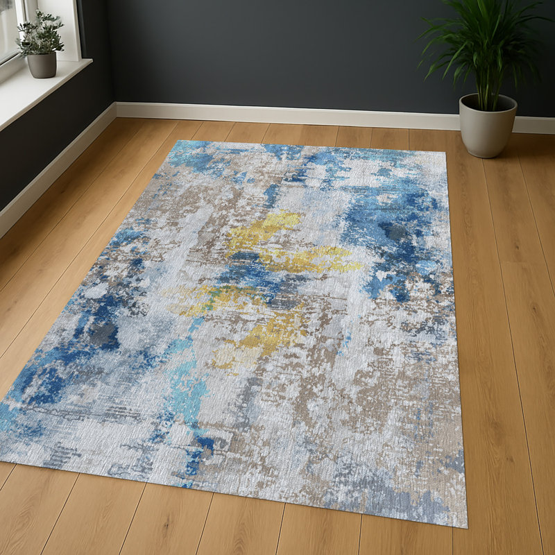 Abstract Area Rug, Runner 70 x 140 cm