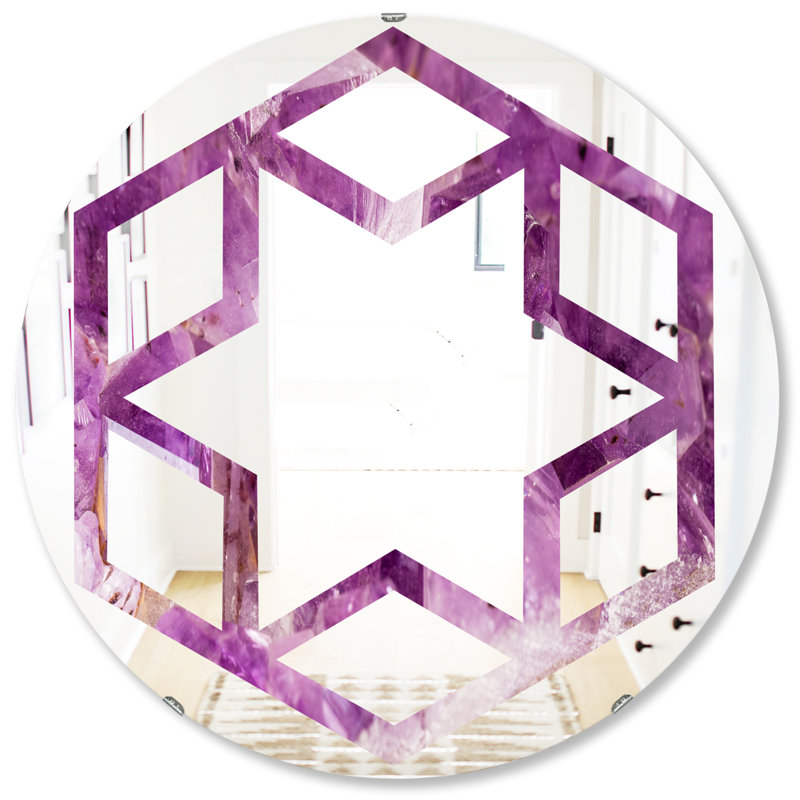 Miroir mural Hexagon Star Macro Eclectic, H 23,6 po x l 23,6 po