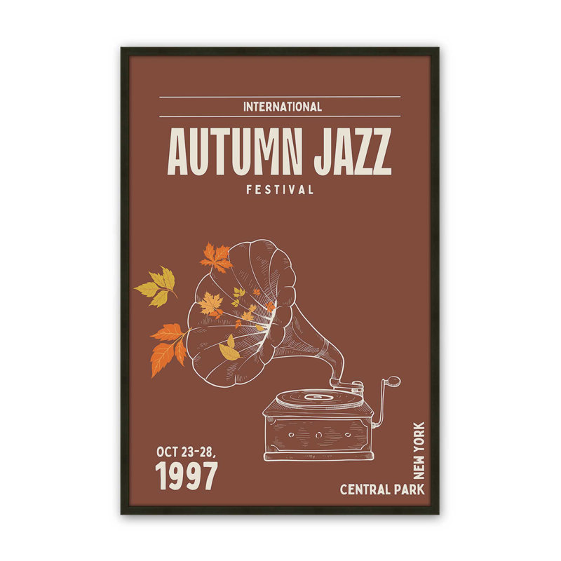 Autumn Jazz Festival, reproduction d'affiche, Noir satiné, H 15 po x l 12 po
