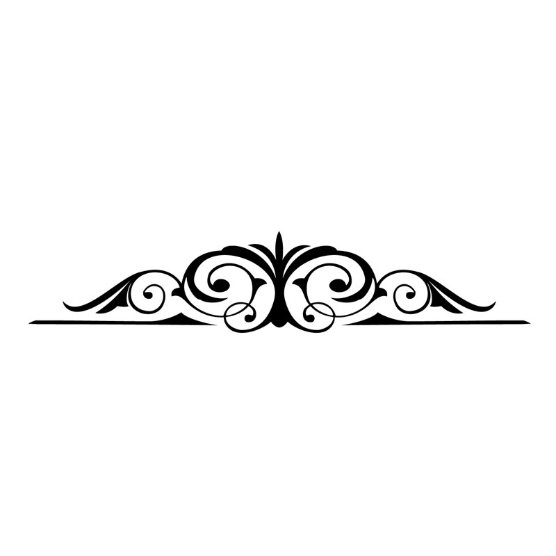 Adhésif décoratif couronne victorienne, Noir