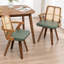 Modern Upholstered Faux Leather Rattan Back Dining Chairs-230959635