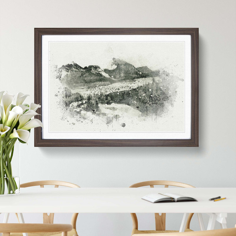 Train Through Canada in Abstract - Framed Print, Walnut, 35cm H x 50cm W x 2cm D