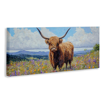 Wildflower And Highland Canvas, design by Petal Prints Design