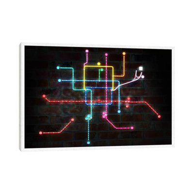 Neon Transit Map - Print on Canvas