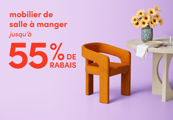 Kitchen and dining furniture up to 65% off.