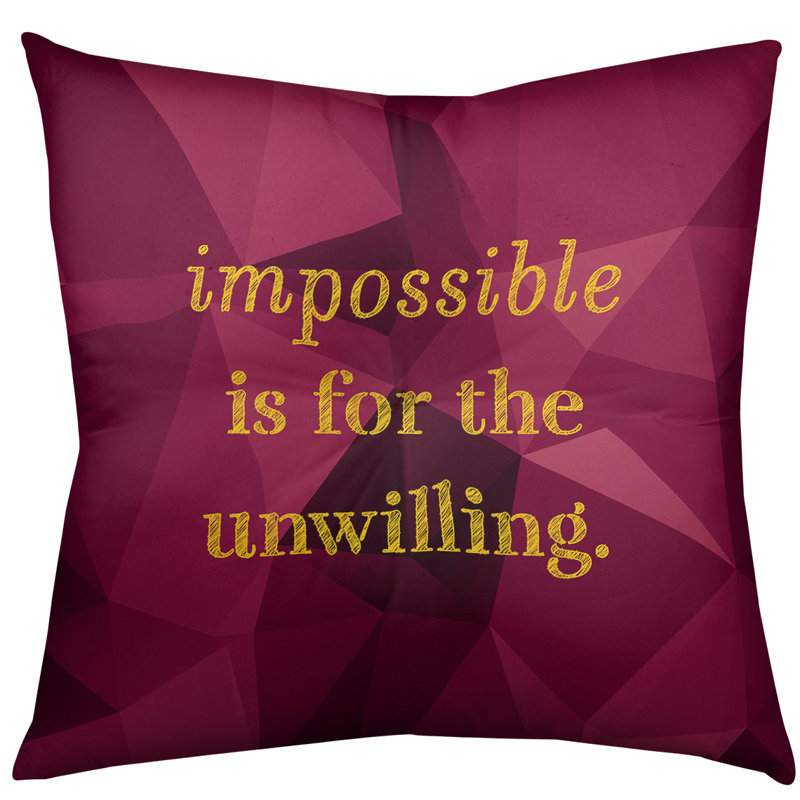 Reversible Throw Pillow, 26" H x 26" W, Spinel/Gold