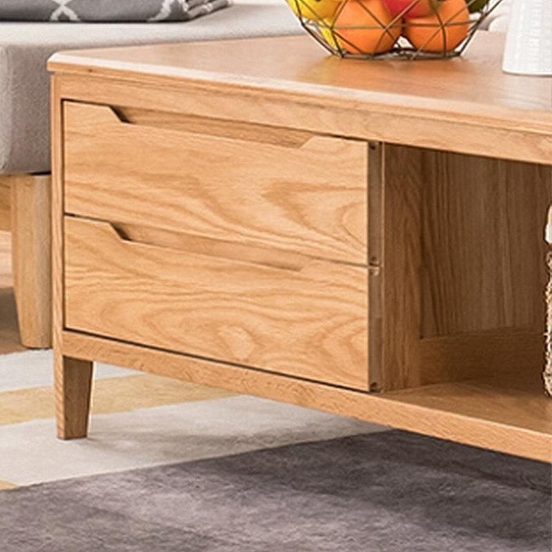 All-solid wood minimalist coffee table