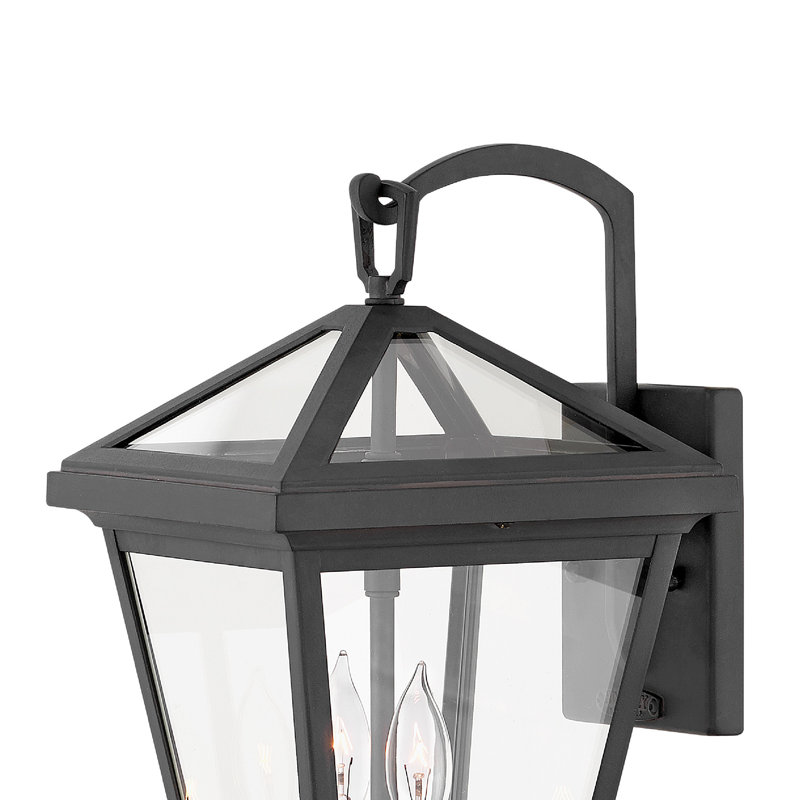 Alford Place 3-Light Outdoor Wall Lantern, Museum Black, 2 Lights, 14" H x 8" W x 9" D