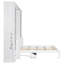 Grand lit plateforme escamotable avec DEL, bureau pliable, armoires latérales, étagères et tiroirs de rangement, blanc-451001638