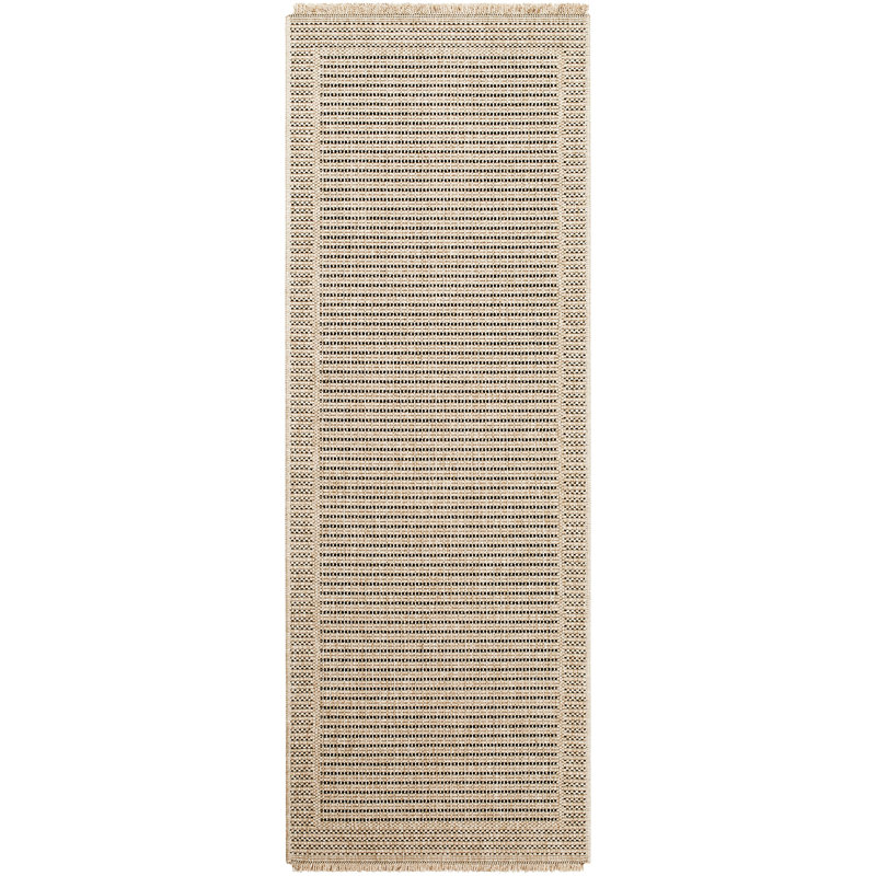 Klara Boho Jute-Look Beige Area Rug, Runner 78 x 213 cm, Striped