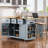53inch Large Kitchen Island with 2 Bar Stools, Power Outlet-102218098