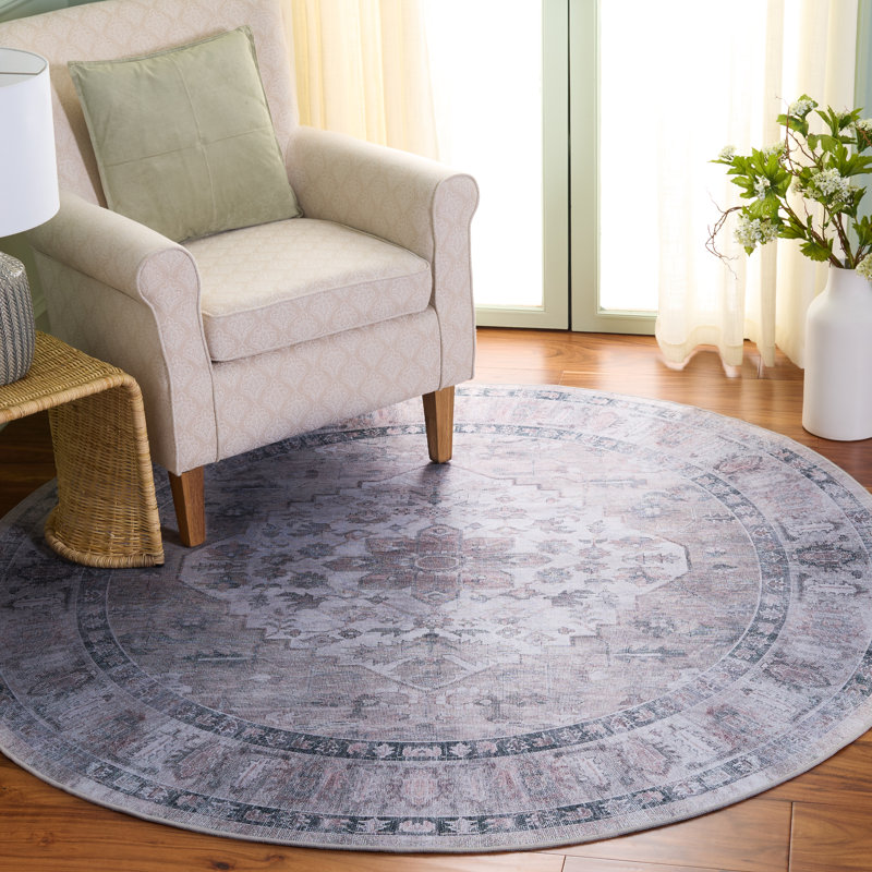 Tucson 230 M/W S/R Performance Machine Washable Oriental Rug, Round 6'