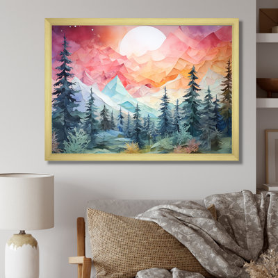 Watercolor Northern Lights II sur impression sur toile