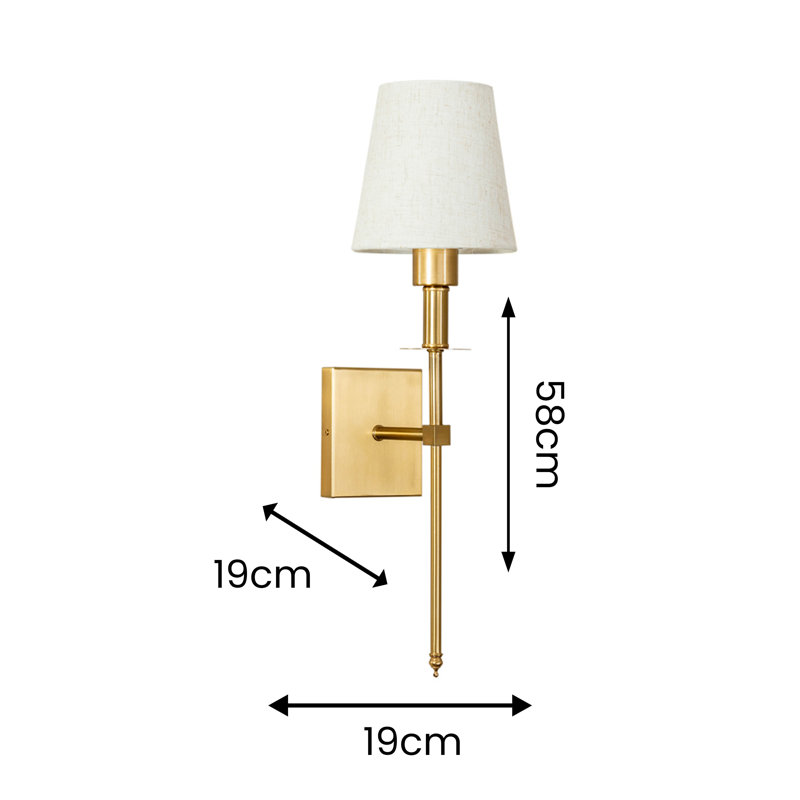 Tagert Plastic LED Flush Mounted Sconce, Antique Brass