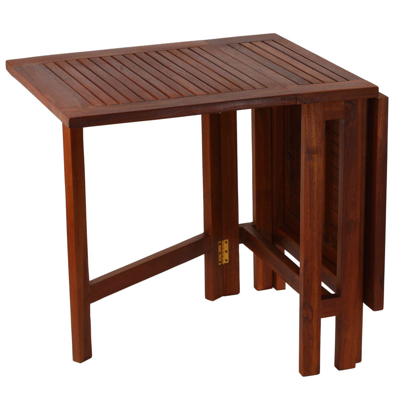 Kinner Rectangular Teak Outdoor Folding Dining Table