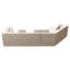 Canapé modulaire modulaire désossé 127,5 po avec oreillers Modern-1873440169
