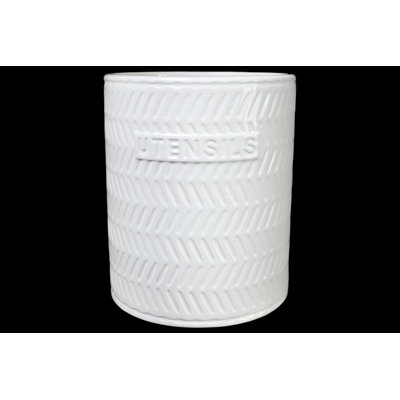 Ceramic / Porcelain Round Utensil Crock