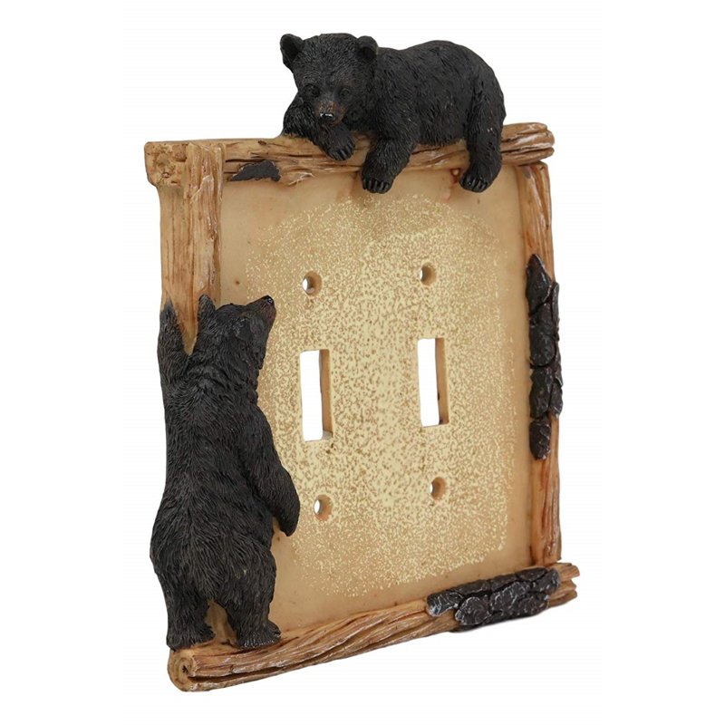 Plaque murale d'interrupteur à bascule Jaquavious Woodland Forest, H 6,5 po x l 3,25 po x P 1,25 po