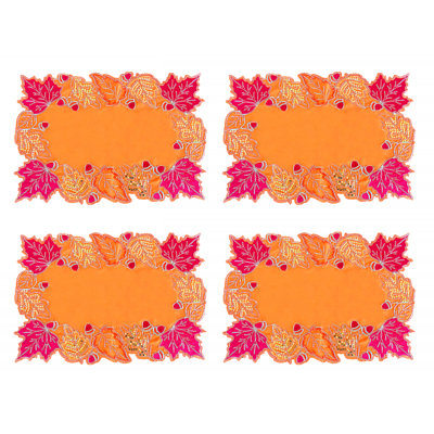 Chetna Polyester Floral Rectangle Placemat