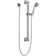 5-Setting Premium Hand Shower With Adjustable Slide Bar Assembly And Wall Supply Elbow In Chrome