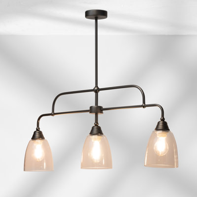 3 - Light Pewter Kitchen Island Pendant