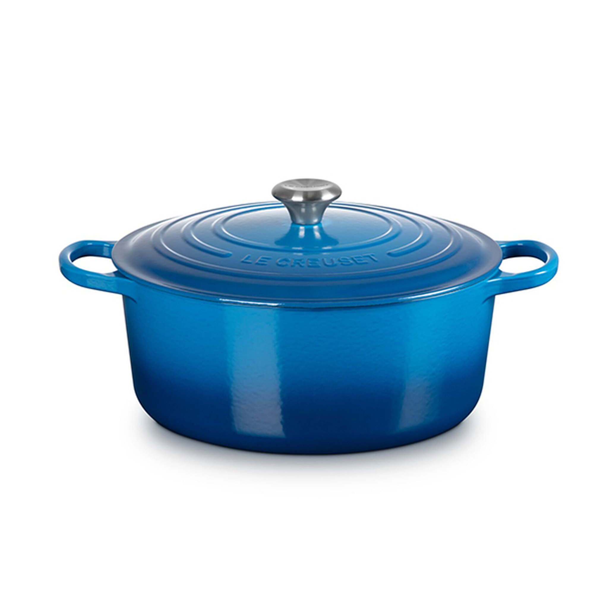 Le Creuset Signature Enameled Cast Iron Round Dutch Oven with Lid, Marseille, 9 quarts