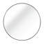 Miroir de salle de bain noir 16 po - Verre pur de 4 mm de hauteur, cadre en alliage d'aluminium, protection contre la rouille ronde incassable de 16 po-1804092054