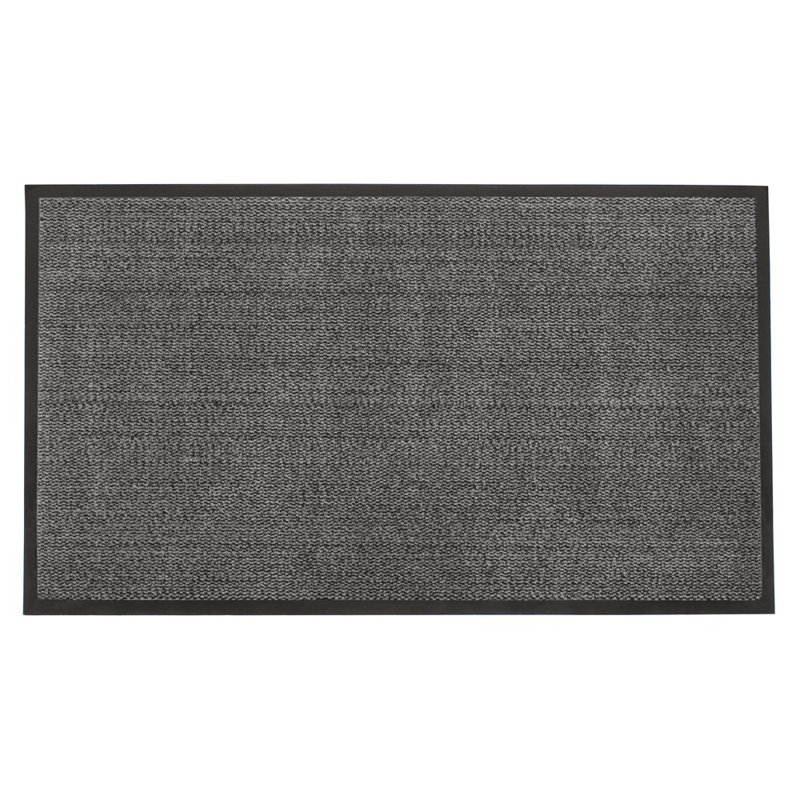 Non-Slip Indoor Doormat, Grey, Rectangle 80 x 140cm