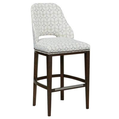 Darien Upholstered Counter Stool with Solid Wood Frame