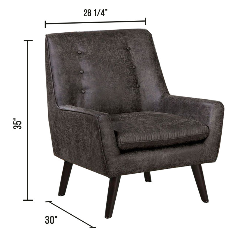 Northcrest Upholstered Armchair, Dark Gray Linen Blend