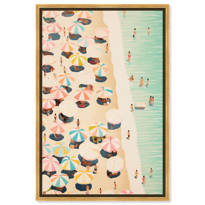 Beach Coastline Fun Canvas Modern Beach Wall Art by Art Remedy