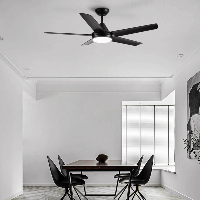 48" Modern Contemporary  Led Ceiling Fan With Remote Control