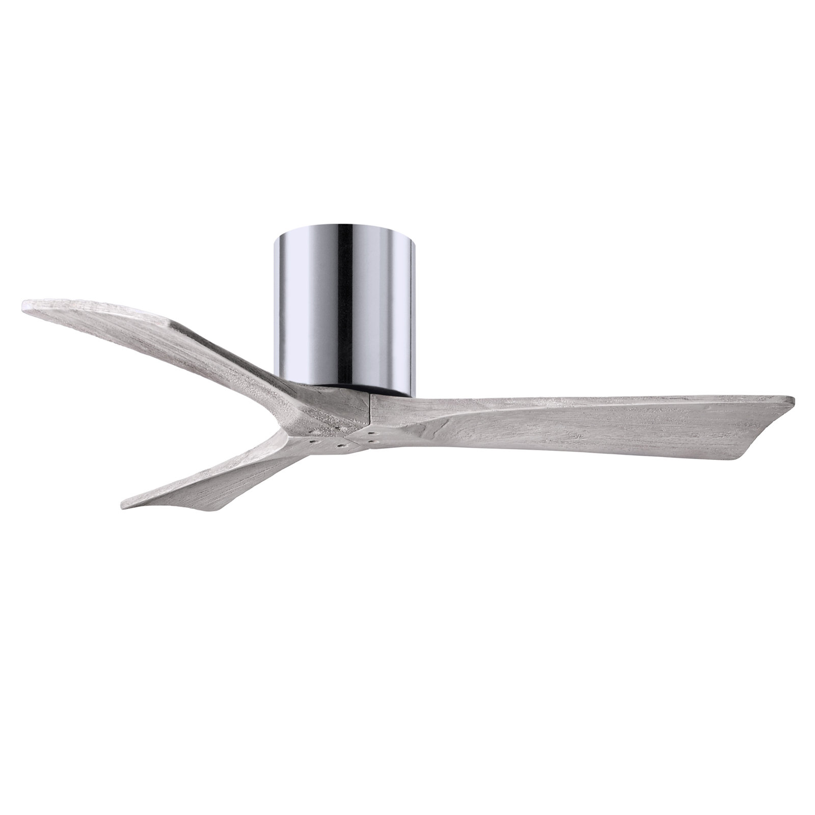 Olivier 3 Blade Ceiling Fan, Polished Chrome, Barn Wood Tone, 42"