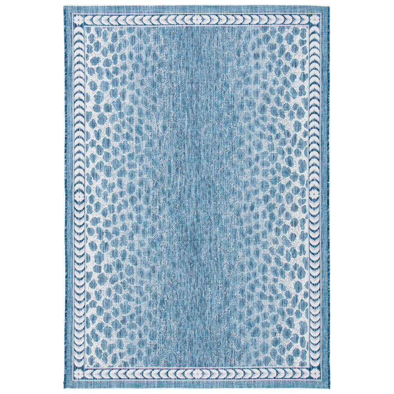 Tapis d'intérieur / extérieur à imprimé animal Aidah Performance, Rectangle 4 pi x 5 pi 7 po