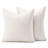 Amalfi 2-Pack Chenille Textured Throw Cushion Covers 20 x 20 in Ivory