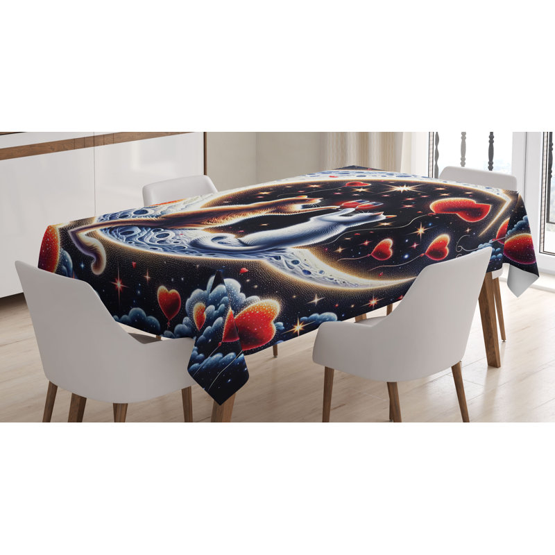 Dritenbas Rectangle No Pattern Microfiber Tablecloth, 90" Rectangle