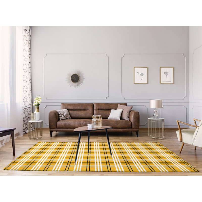Plaid Indoor Rug, Rectangle 5' x 7'