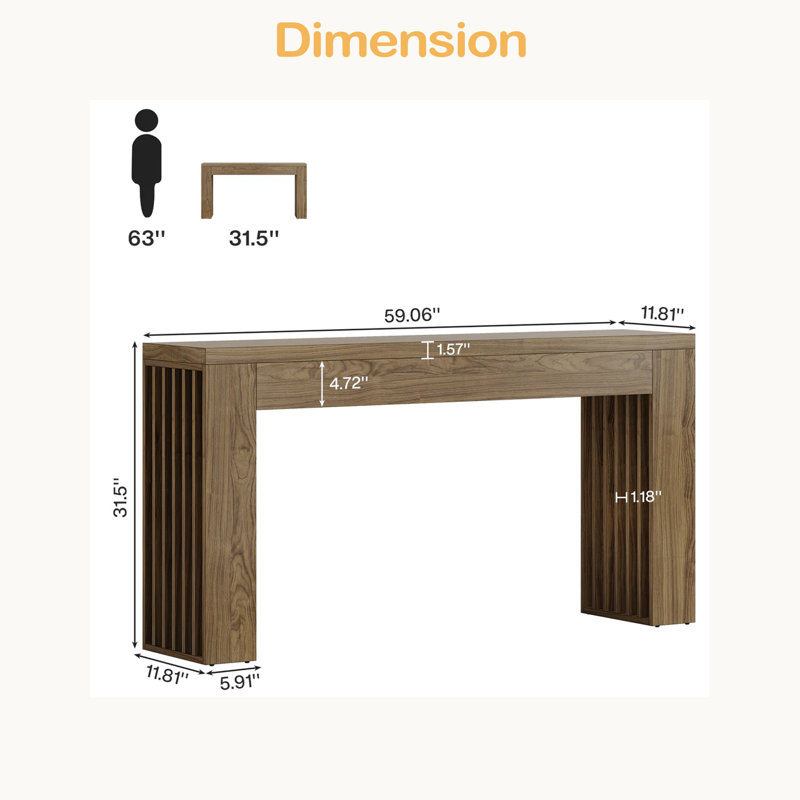 Table de canapé, table de console stable, table de couloir, table de canapé