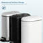 Poubelle à pédale, poubelle en acier inoxydable, poubelle à fermeture en douceur avec seau intérieur en plastique amovible, résistant aux empreintes digitales, poubelle à couvercle, combinaison pour la maison de cuisine-100738184-100742167