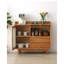 Armoire d'appoint en verre avec poignée en laiton-384186918
