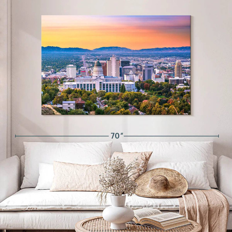 Rorry Salt Lake City Landscape, 34" H x 51" W