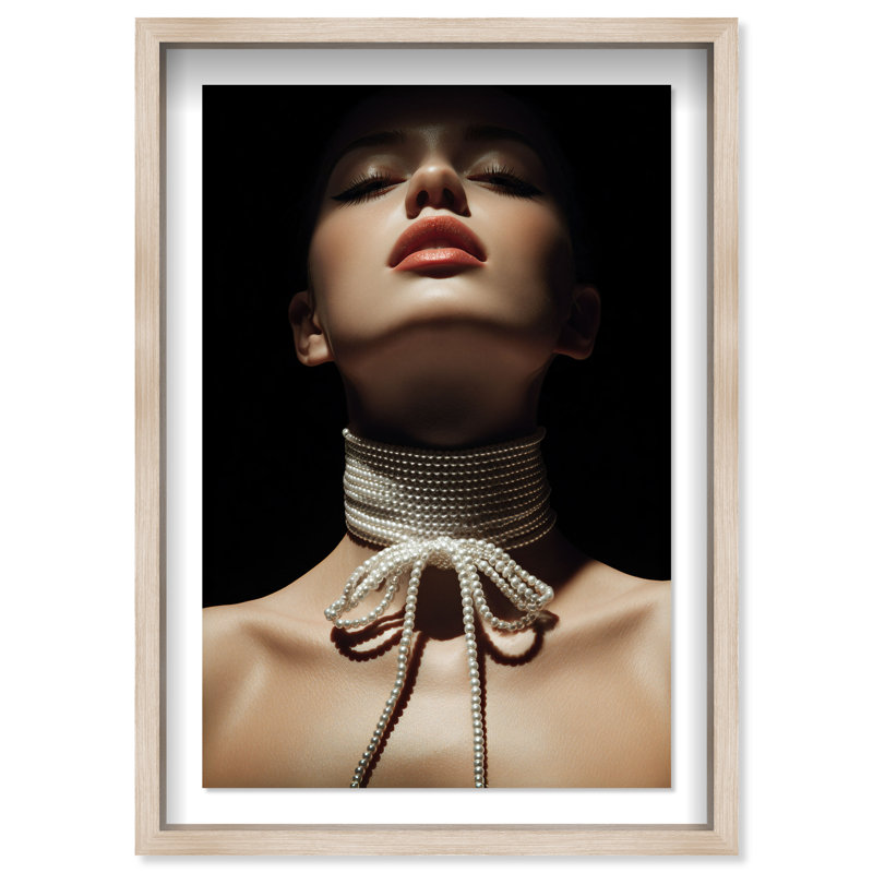 Pearl Constellation Print by Oliver Gal, 16.5"H x 11.5"W, Natural Oak Shadowbox