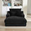 Canapé à compression confortable de 47,24 pouces de style moderne avec coussin unique, chaise longue pour salon, chambre à coucher, appartement, bureau, noir-555167659