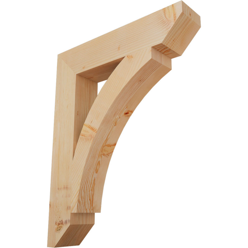 Support en bois / corbeau, Sapin de Douglas, H 38 po x l 5,5 po x P 30 po